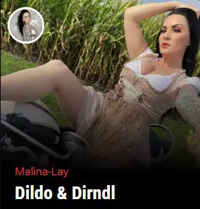 Fetisch Dirndl und Dildo Spiele mit Malina-Lay